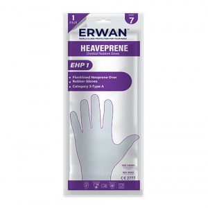 ERWAN™ Chemical Resistant Gloves Heaveprene Glove, Blue Yellow, EHP1