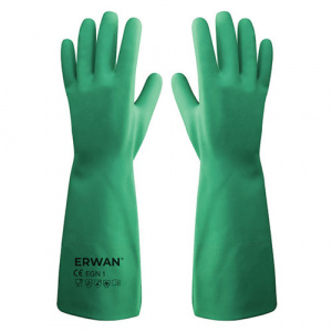ERWAN™ Nitrile Solvent Resistance Gloves Green Nitron Gloves, Green, EGN1